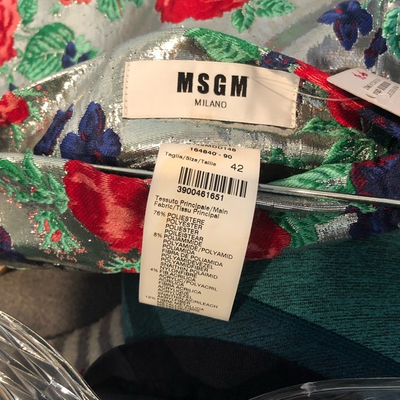 NWOT MSGM Silver Mini Skirt, Medium - Picture 5 of 5
